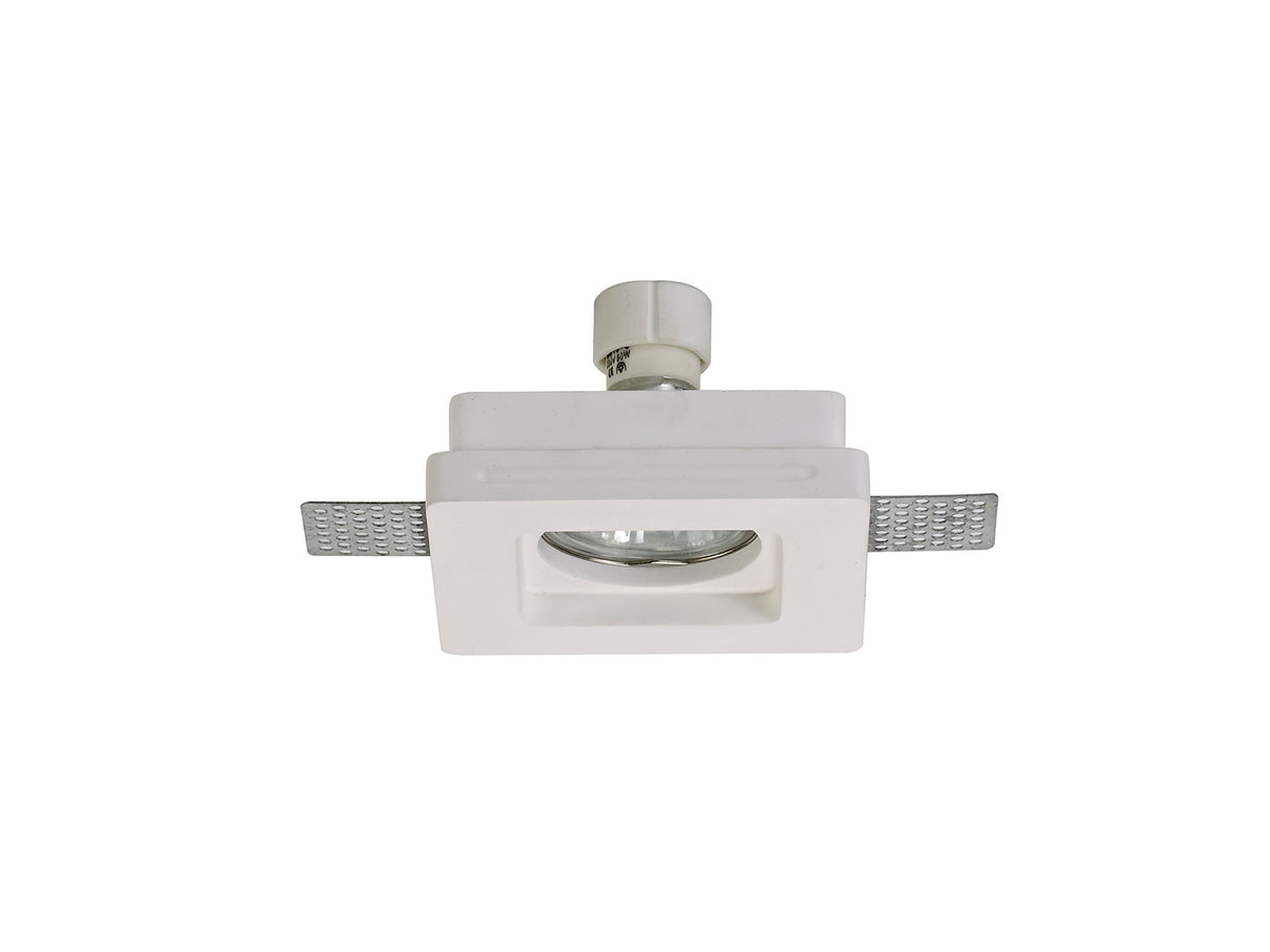 SKA9617 Skat Stepped Downlight Square 1 Light in a White Paintable Finish