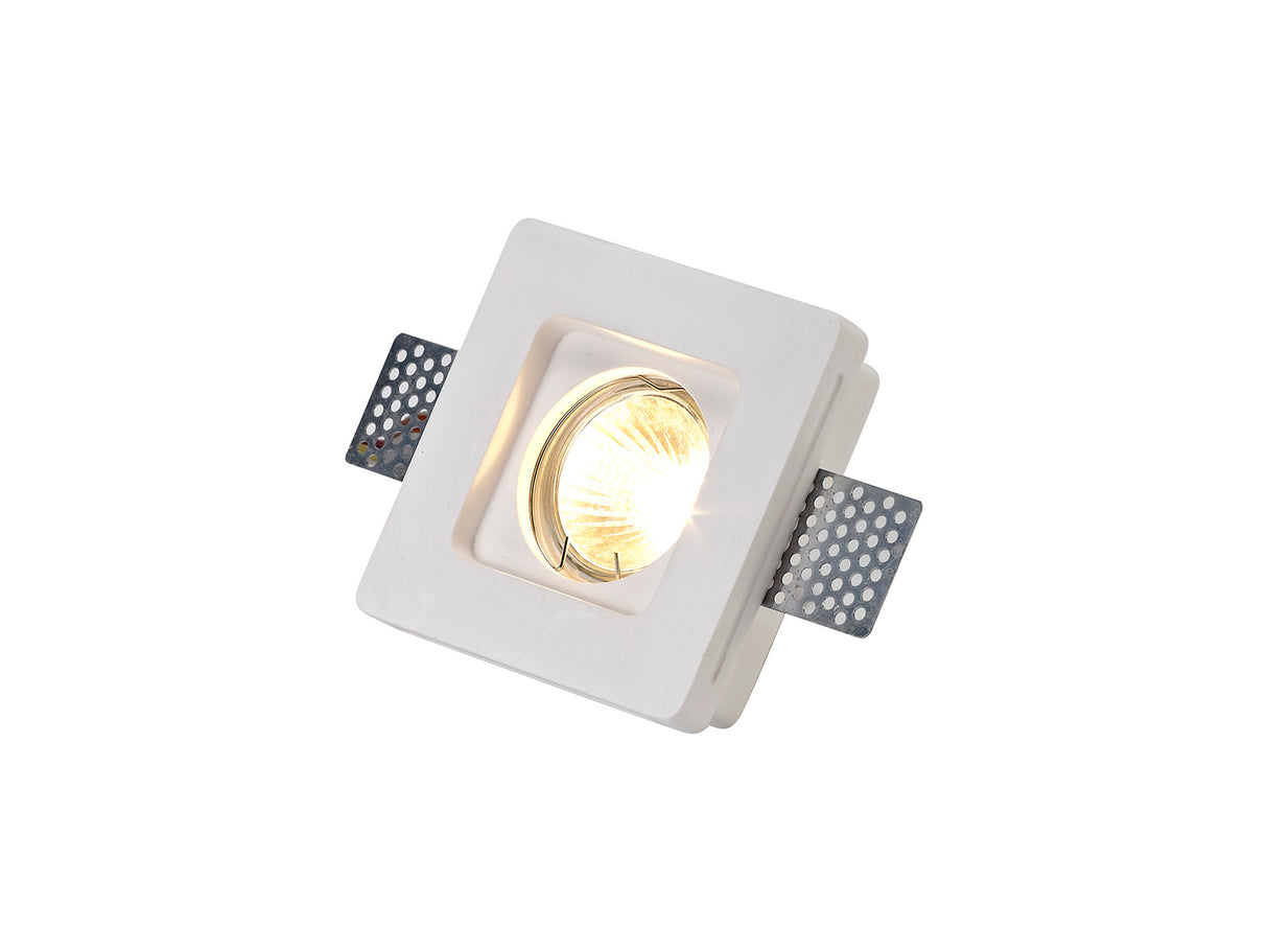 SKA9617 Skat Stepped Downlight Square 1 Light in a White Paintable Finish