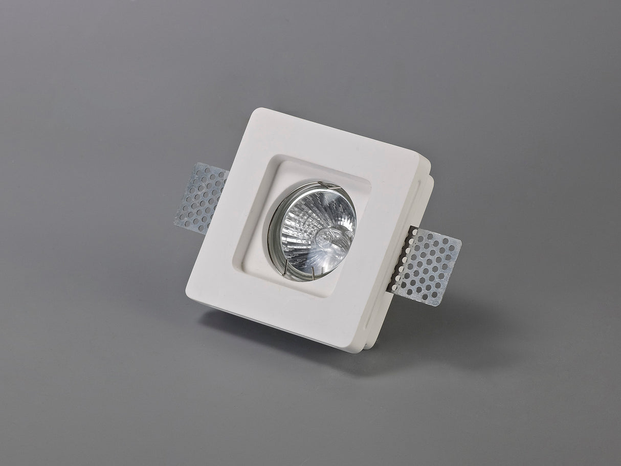 SKA9617 Skat Stepped Downlight Square 1 Light in a White Paintable Finish