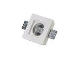 SKA9617 Skat Stepped Downlight Square 1 Light in a White Paintable Finish