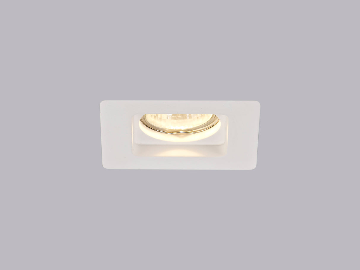 SKA9617 Skat Stepped Downlight Square 1 Light in a White Paintable Finish