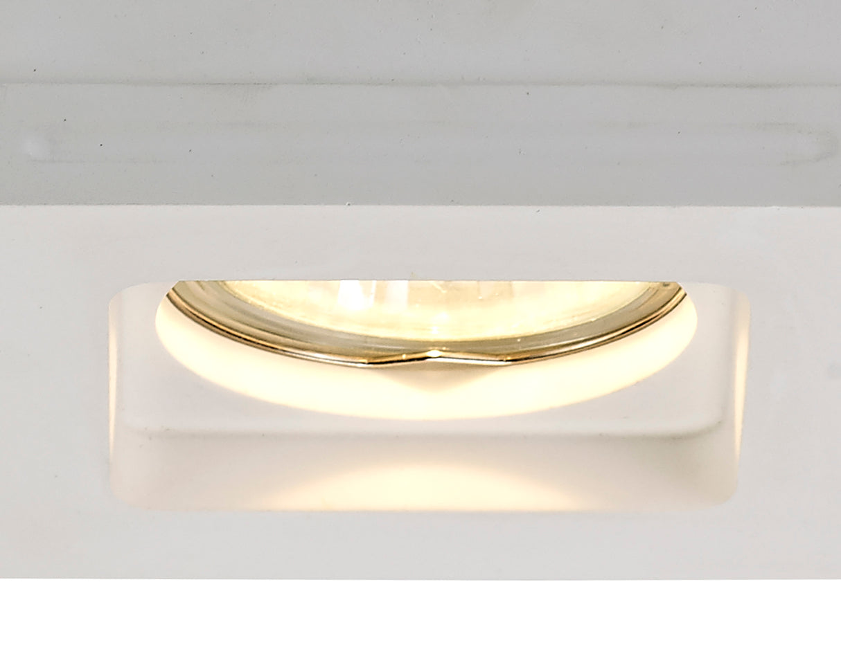 SKA9617 Skat Stepped Downlight Square 1 Light in a White Paintable Finish