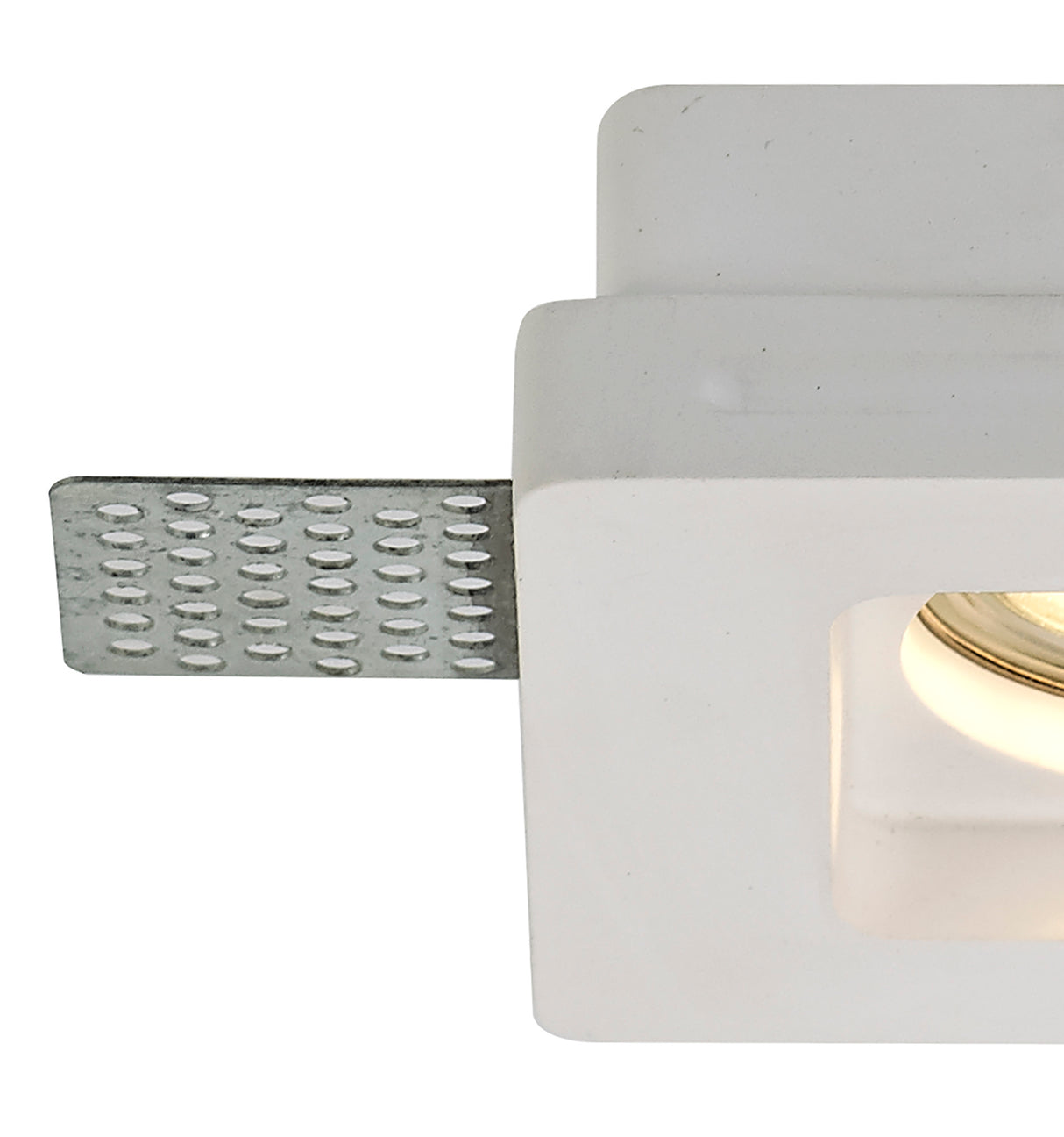 SKA9617 Skat Stepped Downlight Square 1 Light in a White Paintable Finish