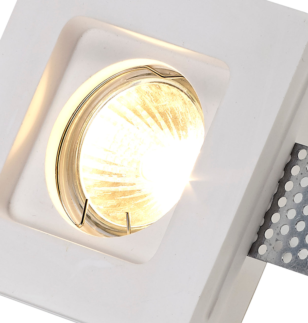 SKA9617 Skat Stepped Downlight Square 1 Light in a White Paintable Finish