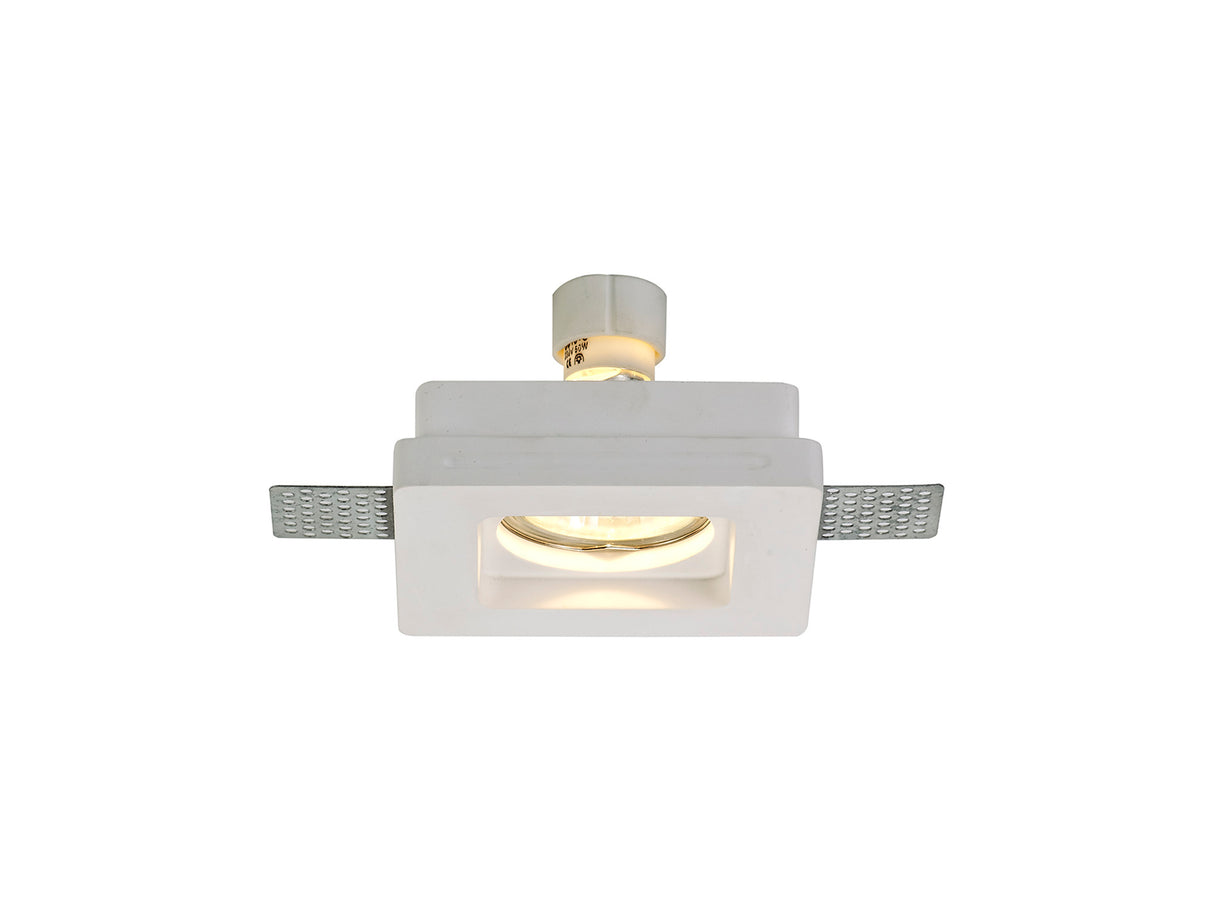 SKA9617 Skat Stepped Downlight Square 1 Light in a White Paintable Finish