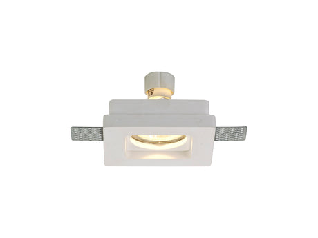 SKA9617 Skat Stepped Downlight Square 1 Light in a White Paintable Finish