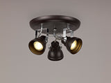 TAB1518 Tabita Round Adjustable Spotlight 3 Light in a Oiled Bronze/Chrome Finish