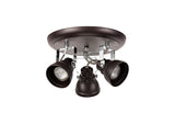 TAB1518 Tabita Round Adjustable Spotlight 3 Light in a Oiled Bronze/Chrome Finish