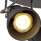 TAB9118 Tabita Round Adjustable Spotlight 3 Light in a Matt Grey/Chrome Finish