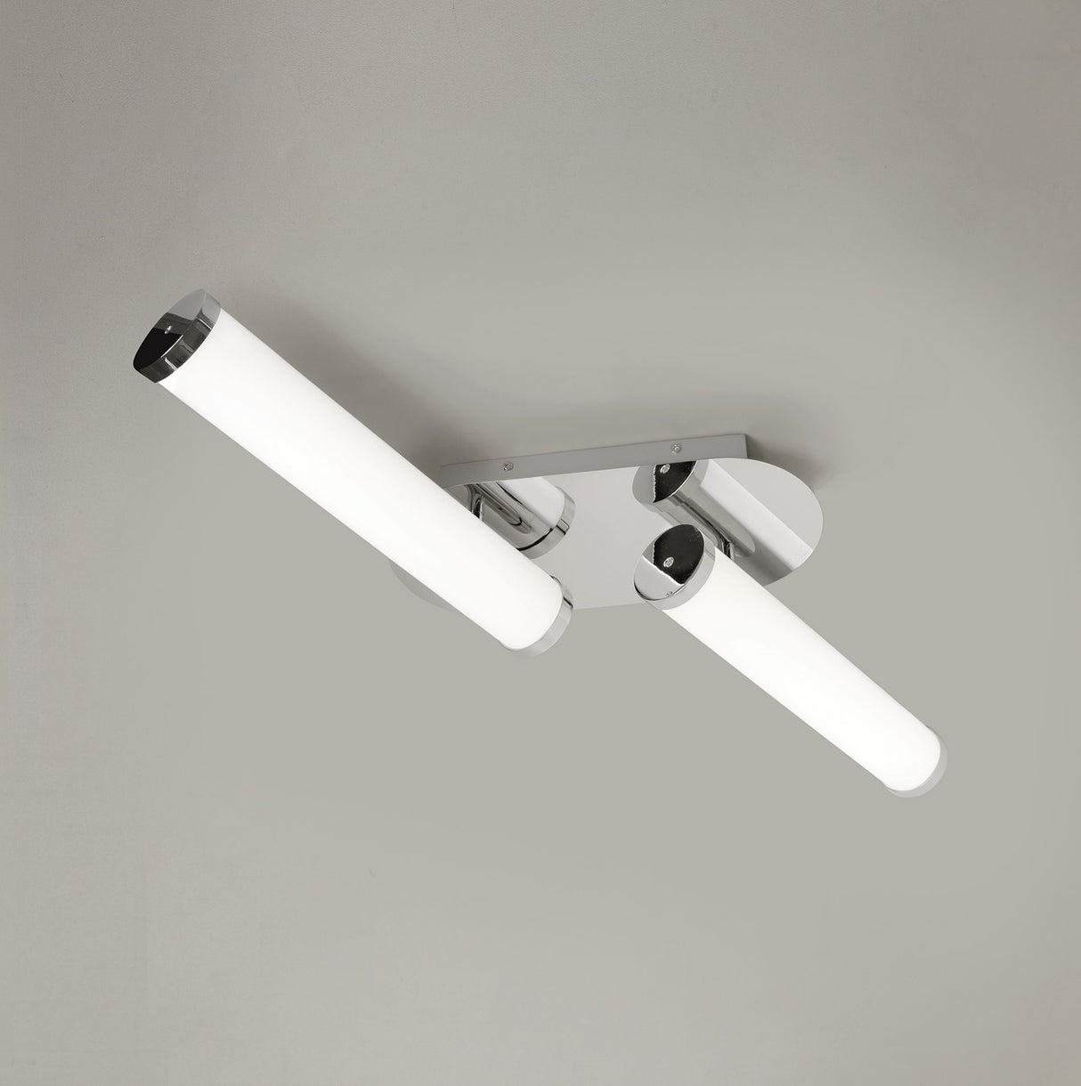 TAI2207 Taiyi Wall 2 Light 18W LED in a Chrome/Opal White Finish, Suitable for Bathrooms