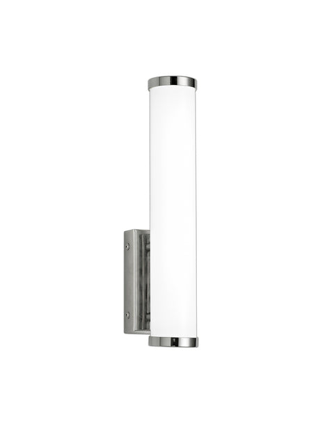 TAI3207 Taiyi Small Wall 1 Light 9W LED in a Chrome/Opal White Finish, Suitable for Bathrooms