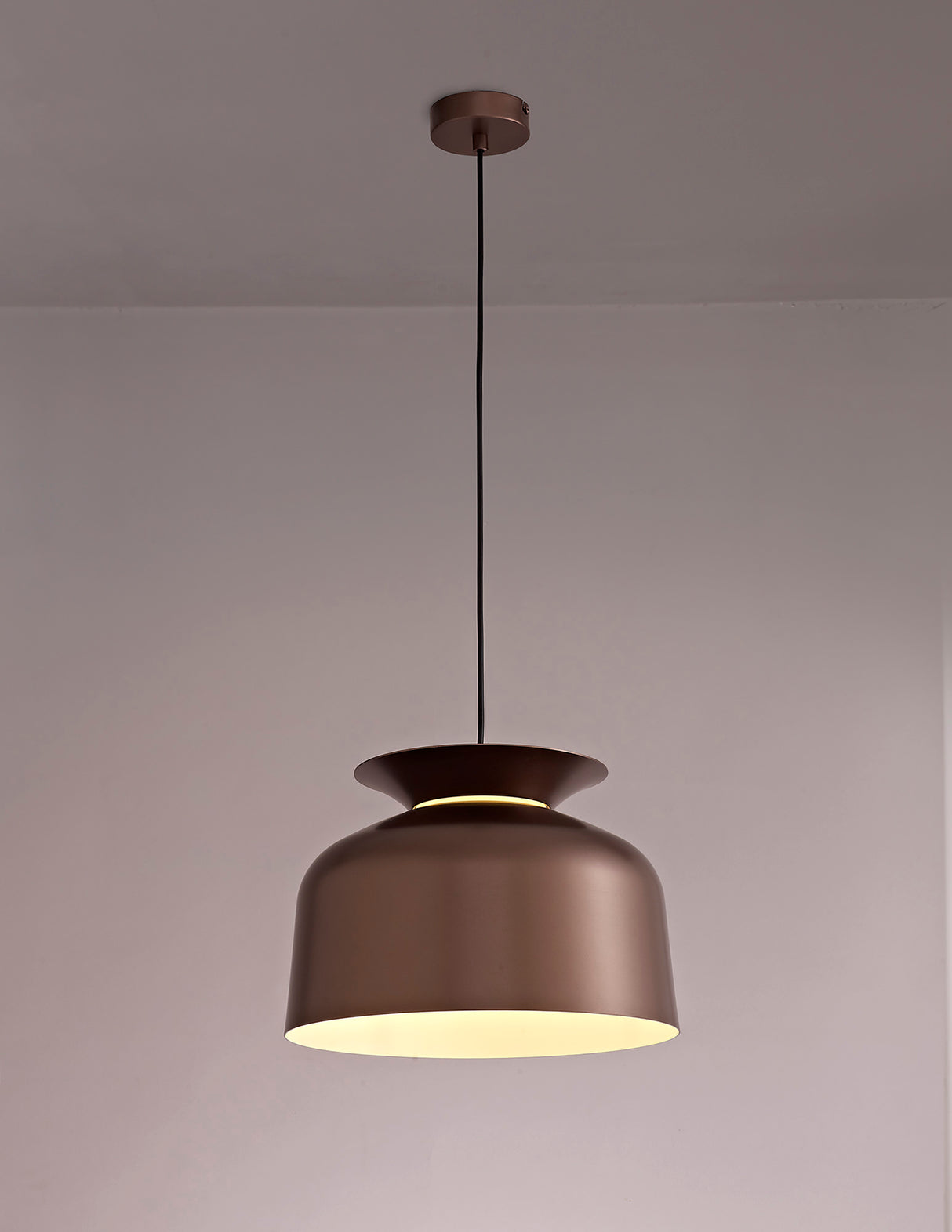 TAL1067 Talitha Pendant 1 Light in a Gloss Coffee Finish