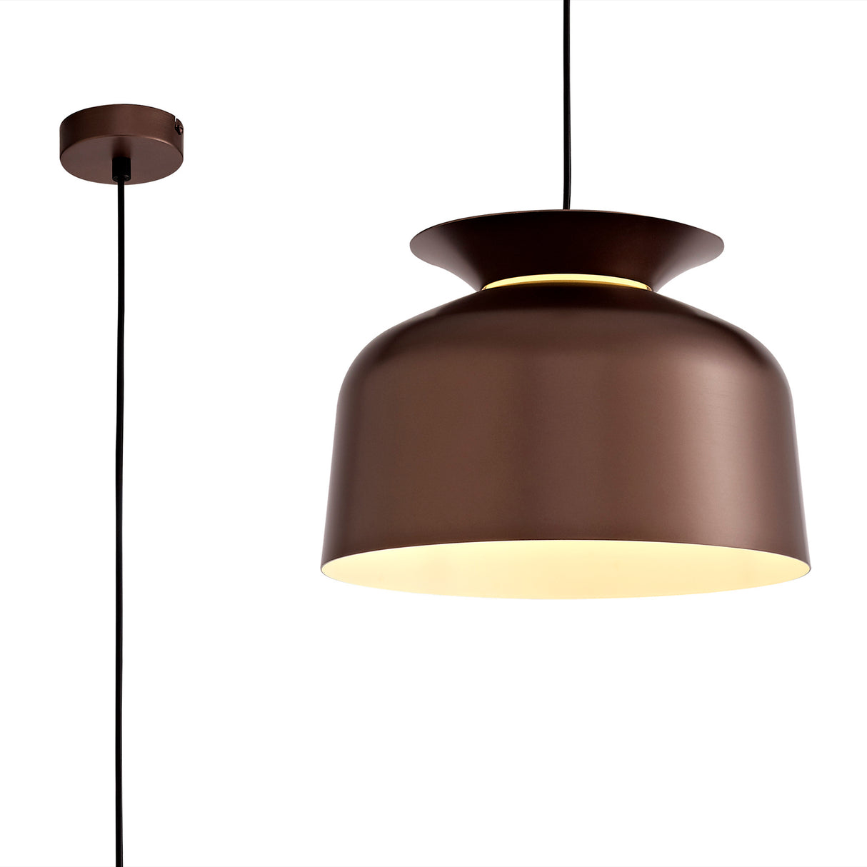 TAL1067 Talitha Pendant 1 Light in a Gloss Coffee Finish