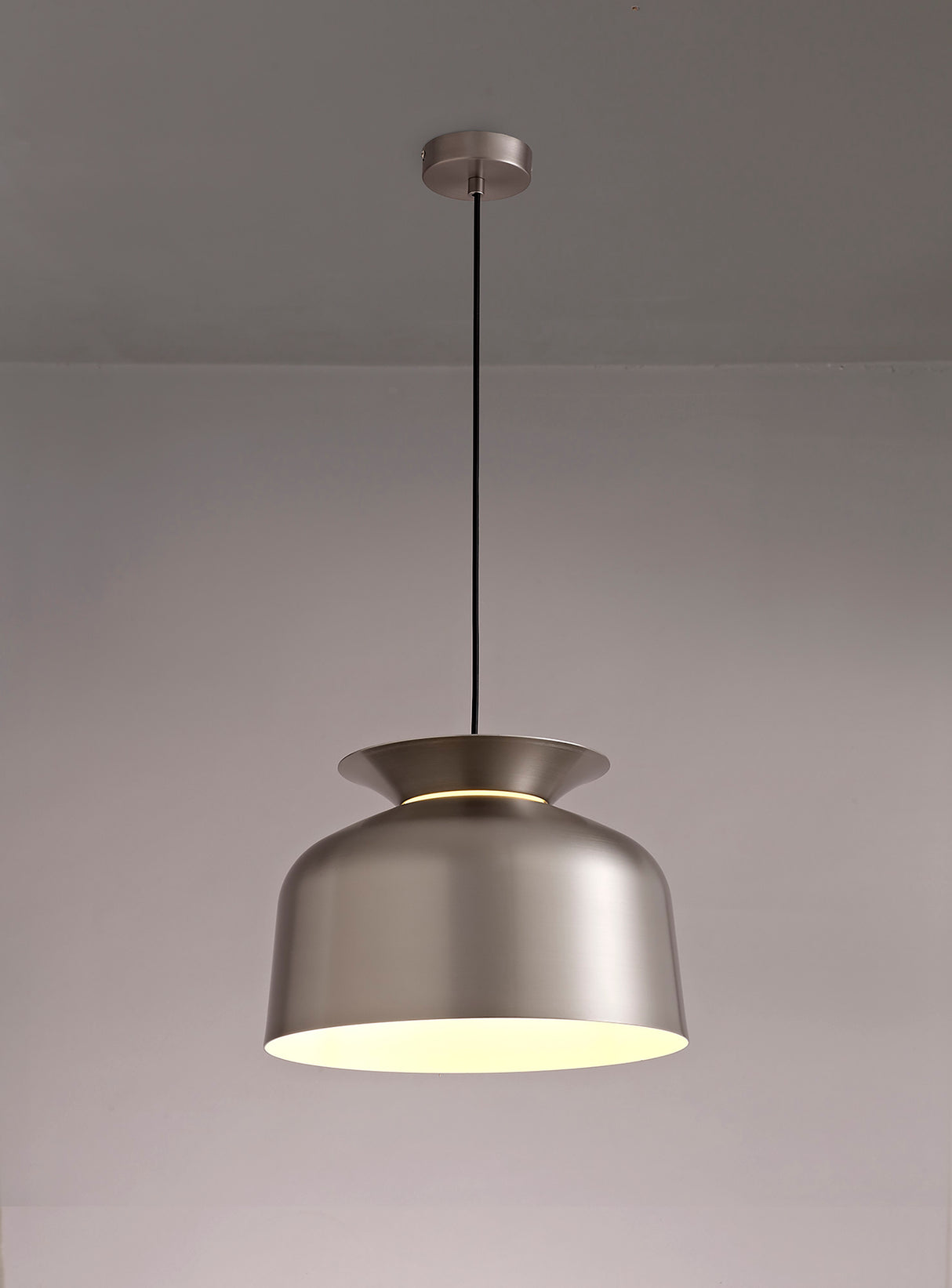 TAL9957 Talitha Pendant 1 Light in a Satin Nickel Finish