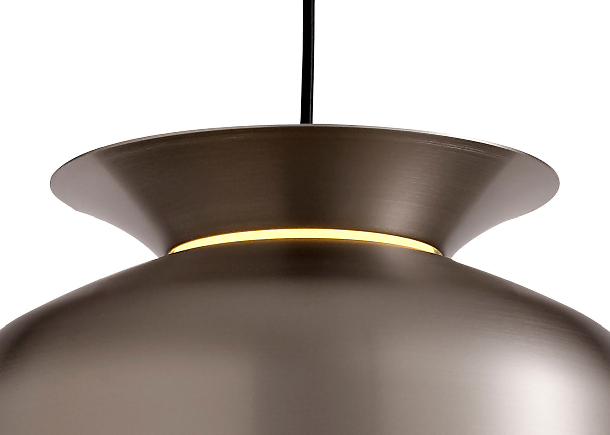 TAL9957 Talitha Pendant 1 Light in a Satin Nickel Finish