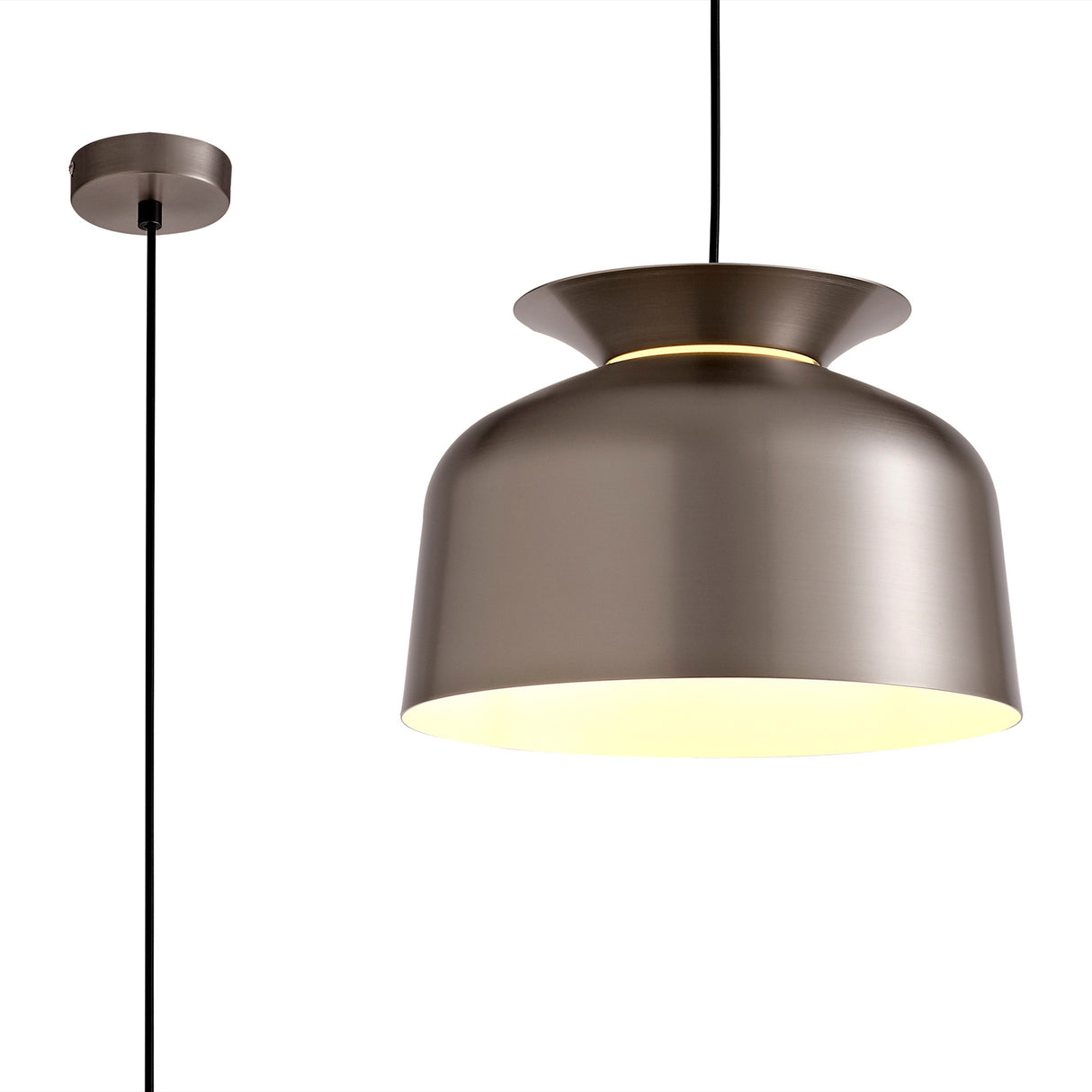 TAL9957 Talitha Pendant 1 Light in a Satin Nickel Finish