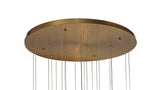 TAN1687 Tangra 5m Pendant 21 Light (24.9kg) in a Brass/Chrome/Cognac Finish