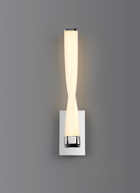 TAS8837 Taslit Small Wall Lamp 10W LED IP44 in a Chrome/Opal White Finish, Suitable for Bathrooms