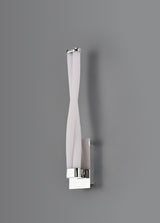 TAS8837 Taslit Small Wall Lamp 10W LED IP44 in a Chrome/Opal White Finish, Suitable for Bathrooms