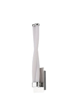 TAS8837 Taslit Small Wall Lamp 10W LED IP44 in a Chrome/Opal White Finish, Suitable for Bathrooms