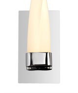 TAS8837 Taslit Small Wall Lamp 10W LED IP44 in a Chrome/Opal White Finish, Suitable for Bathrooms