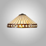 TEJ0627 Tejat 40cm Shade Only in a Amber/Cream/Black/Clear Finish and Clear Crystal