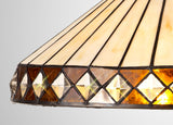 TEJ0627 Tejat 40cm Shade Only in a Amber/Cream/Black/Clear Finish and Clear Crystal