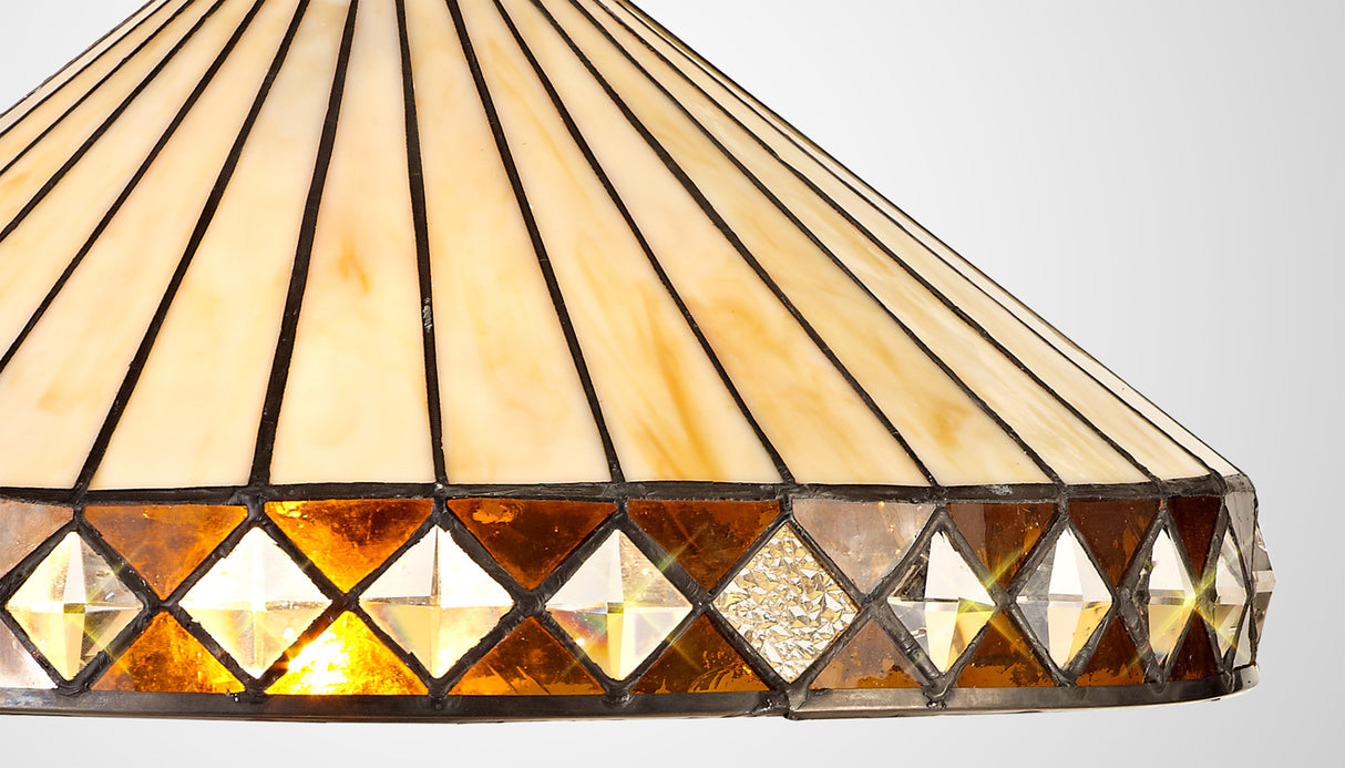 TEJ0627 Tejat 40cm Shade Only in a Amber/Cream/Black/Clear Finish and Clear Crystal