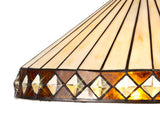 TEJ0627 Tejat 40cm Shade Only in a Amber/Cream/Black/Clear Finish and Clear Crystal