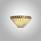 TEJ1627 Tejat Wall Lamp 2 Light in a Amber/Cream/Black/Clear Finish and Clear Crystal