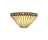 TEJ1627 Tejat Wall Lamp 2 Light in a Amber/Cream/Black/Clear Finish and Clear Crystal