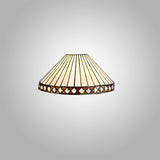 TEJ9527 Tejat 30cm Non-electric Shade in a Amber/Cream/Black/Clear Finish and Clear Crystal