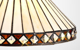 TEJ9527 Tejat 30cm Non-electric Shade in a Amber/Cream/Black/Clear Finish and Clear Crystal