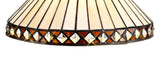 TEJ9527 Tejat 30cm Non-electric Shade in a Amber/Cream/Black/Clear Finish and Clear Crystal