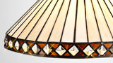 TEJ9527 Tejat 30cm Non-electric Shade in a Amber/Cream/Black/Clear Finish and Clear Crystal