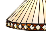 TEJ9527 Tejat 30cm Non-electric Shade in a Amber/Cream/Black/Clear Finish and Clear Crystal