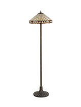 MAH6927 Mahasim 160cm Stepped Design Floor Lamp 2 Light in a Aged Antique Brass Finish