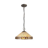 MAH9827 Mahasim Suspension Kit 3 Light in a Aged Antique Brass Finish