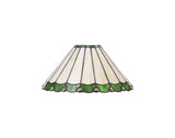 UKL0427 Uklun 30cm Non-Electric Shade in a Green/Cream/Black/Clear Finish and Clear Crystal