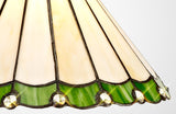 UKL0427 Uklun 30cm Non-Electric Shade in a Green/Cream/Black/Clear Finish and Clear Crystal