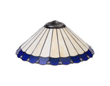 UKL0527 Uklun 40cm Shade Only in a Blue/Cream/Black/Clear Finish and Clear Crystal