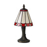 UKL2327 Uklun 30cm 1 Light Table Lamp in a Cream/Red/Clear/Black/Gold Finish and Clear Crystal