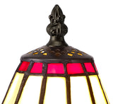 UKL2327 Uklun 30cm 1 Light Table Lamp in a Cream/Red/Clear/Black/Gold Finish and Clear Crystal