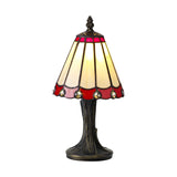 UKL2327 Uklun 30cm 1 Light Table Lamp in a Cream/Red/Clear/Black/Gold Finish and Clear Crystal