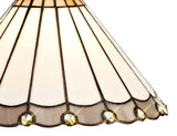 UKL2527 Uklun 30cm Non-Electric Shade in a Grey/Cream/Black/Clear Finish and Clear Crystal