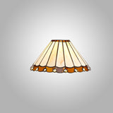 UKL3427 Uklun 30cm Non-Electric Shade in a Amber/Cream/Black/Clear Finish and Clear Crystal