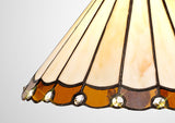 UKL3427 Uklun 30cm Non-Electric Shade in a Amber/Cream/Black/Clear Finish and Clear Crystal