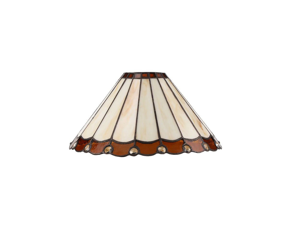 UKL3427 Uklun 30cm Non-Electric Shade in a Amber/Cream/Black/Clear Finish and Clear Crystal