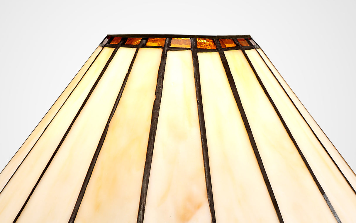 UKL3427 Uklun 30cm Non-Electric Shade in a Amber/Cream/Black/Clear Finish and Clear Crystal