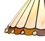 UKL3427 Uklun 30cm Non-Electric Shade in a Amber/Cream/Black/Clear Finish and Clear Crystal